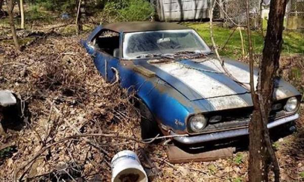 Забытый в лесу: очень редкий Chevrolet Camaro 1968 года получает шанс на восстановление (фото)