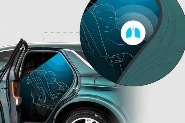 Чтобы не "забыть" ребенка в автомобиле: Genesis GV70 оснащен датчиком для определения дыхания