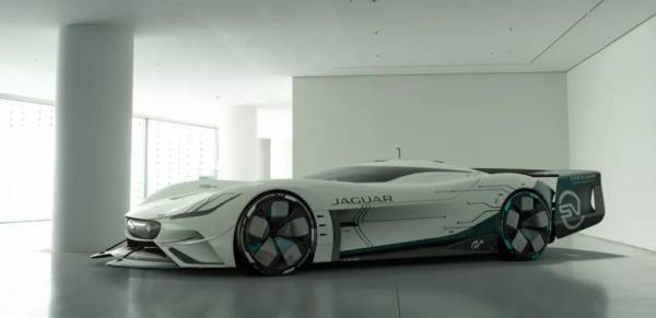 Jaguar Vision GT SV 2021 - невероятно длинный, быстрый и полностью электрический гоночный автомобиль Gran Turismo