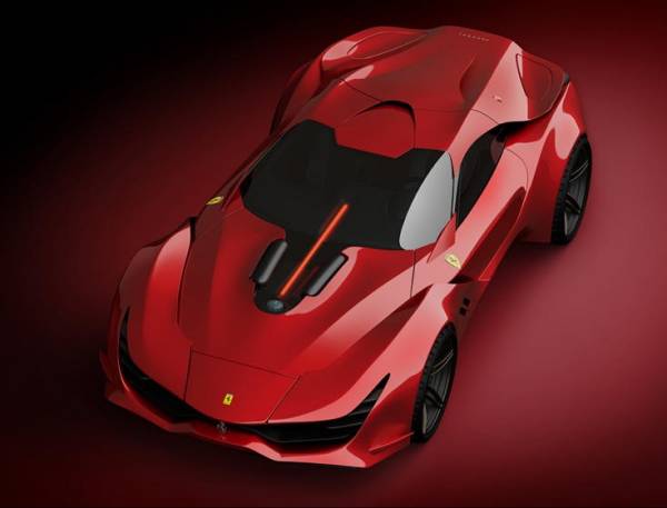Великолепный проект от независимого дизайнера: смелый концепт Ferrari CascoRosso показали на рендерах