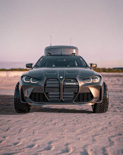 Автономная роскошь: спортивное купе BMW M4 с кроватью, парой солнечных батарей и мини-кухней