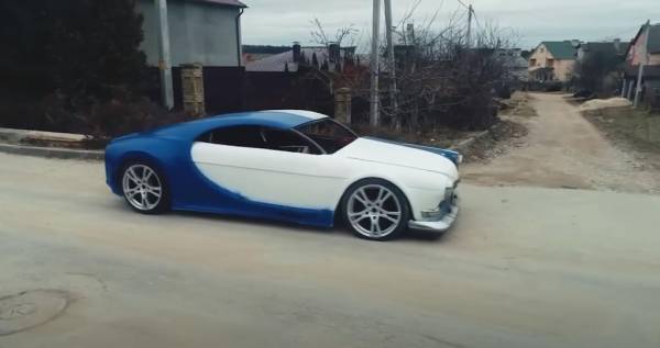Нечто среднее между Bugatti Chiron и советским седаном ГАЗ-21: российские умельцы создали фантастический автомобиль