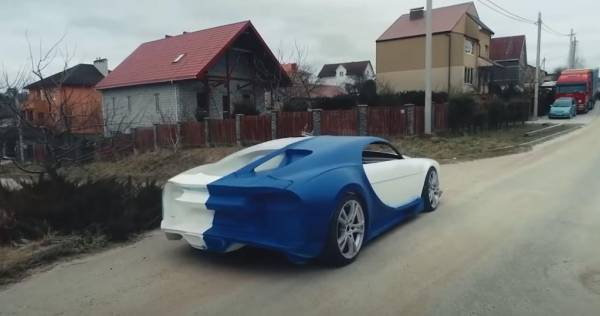 Нечто среднее между Bugatti Chiron и советским седаном ГАЗ-21: российские умельцы создали фантастический автомобиль